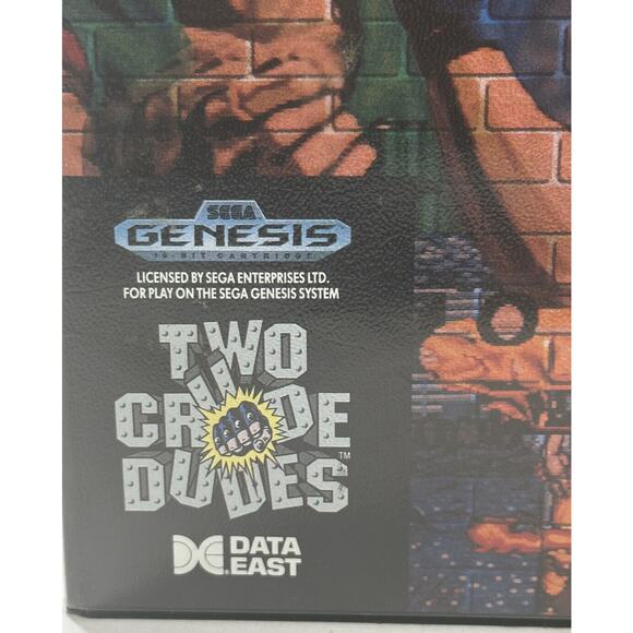 Two Crude Dudes Sega Genesis 1992 Game Box No Manual - Picture 5 of 9